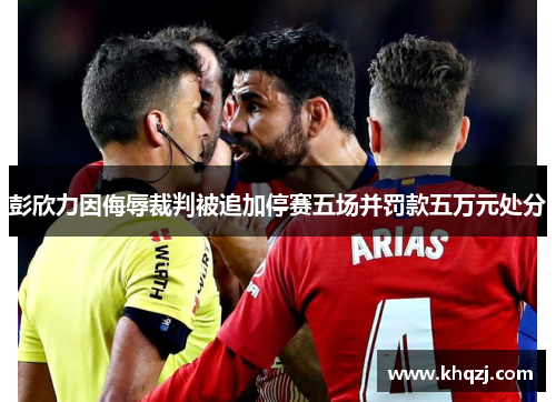 彭欣力因侮辱裁判被追加停赛五场并罚款五万元处分